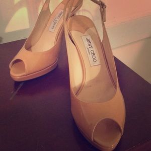 Peep toe jimmy choos